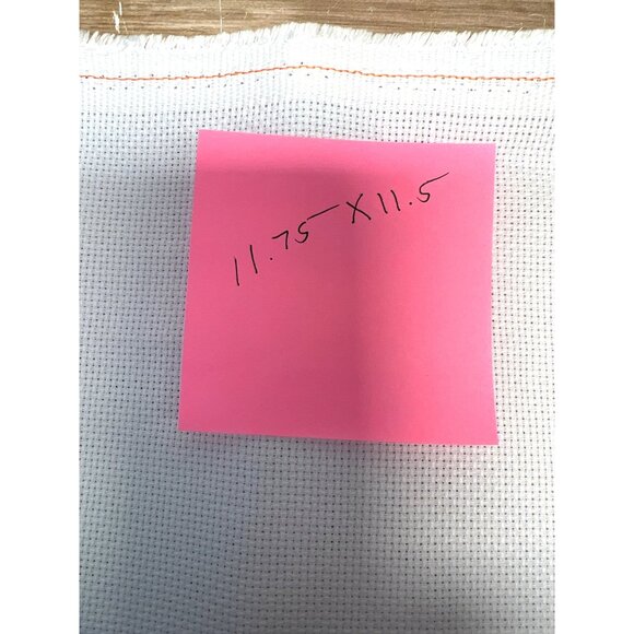 White Aida Cross Stitch Fabric 11.75" X 11.5"  14 Count - Picture 2 of 2